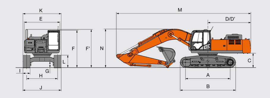 ZX330-5A габаритные размеры